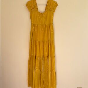 Elegant Yellow Maxi Dress